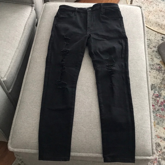 Abercrombie & Fitch Denim - Abercrombie ripped black jeans